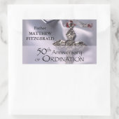 Sticker Rectangulaire 50e personnalisation Nom de l'ordre Anniversaire C (Sac)