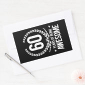 Sticker Rectangulaire 60e anniversaire (60 ans d'être génial) (Enveloppe)