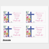 Sticker Rectangulaire 60e Anniversaire, Nun, Religious Life Cross (Feuille)