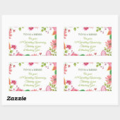 Sticker Rectangulaire 70e anniversaire Mariage religieux Fleurs (Feuille)