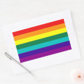 Sticker Rectangulaire 7 bandes Stick Gay pride arc-en-ciel (Enveloppe)