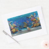 Sticker Rectangulaire 7 Mers Corail Reef (Enveloppe)