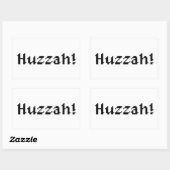Sticker Rectangulaire 8 Bits Huzzah ! (Feuille)