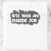 Sticker Rectangulaire 911 était un travail intérieur (Sac)