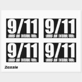 Sticker Rectangulaire 9/11 was an inside job (Feuille)