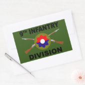 Sticker Rectangulaire 9e Division d'infanterie - fusils croisés - avec t (Enveloppe)