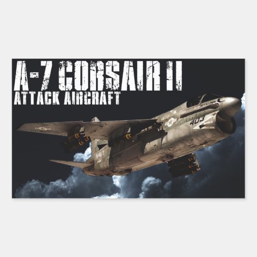 Sticker Rectangulaire A-7 Corsair II (Devant)