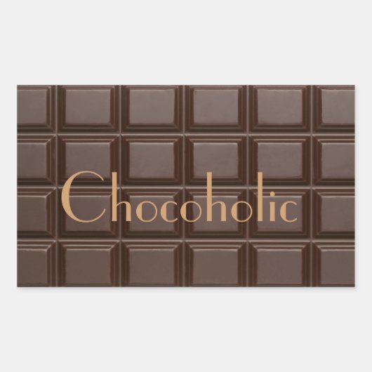 Sticker rectangulaire à barre de chocolat Chocohol (Devant)