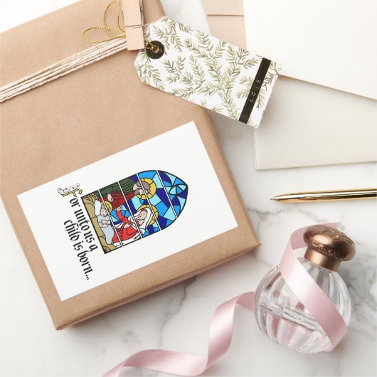 Sticker Rectangulaire A Child is born (Cadeaux)