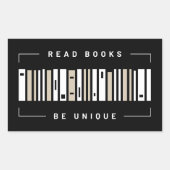 Sticker rectangulaire à code-barres (Devant)