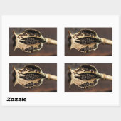 Sticker Rectangulaire À l'intérieur d'une poitrine de fleurs de pavot (Feuille)