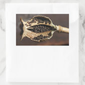 Sticker Rectangulaire À l'intérieur d'une poitrine de fleurs de pavot (Sac)