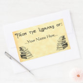 Sticker Rectangulaire À partir de la bibliothèque de la plaque personnal (Enveloppe)