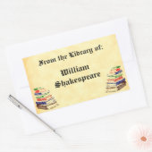Sticker Rectangulaire À partir de la bibliothèque de la plaque personnal (Enveloppe)