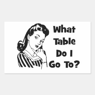 Sticker Rectangulaire À Quelle Table Ai-Je Accès ?
