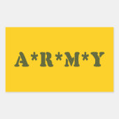 STICKER RECTANGULAIRE A*R*M*Y (Devant)