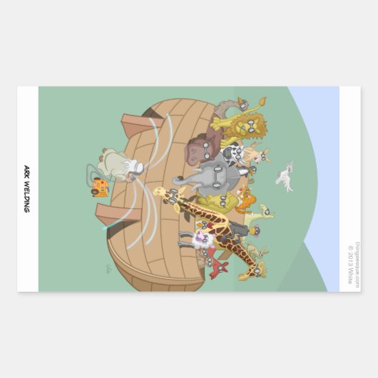 Sticker rectangulaire à souder en arc (Devant)