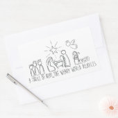 Sticker Rectangulaire A Thrill oh Hope Nativité croquis (Enveloppe)