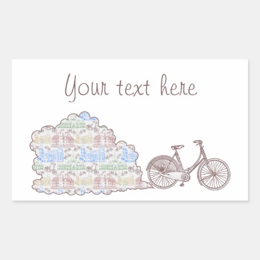 Sticker Rectangulaire À vélo Aarhus, (Devant)
