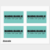 Sticker rectangulaire à vie mandolinaholique (Feuille)