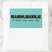 Sticker rectangulaire à vie mandolinaholique (Sac)