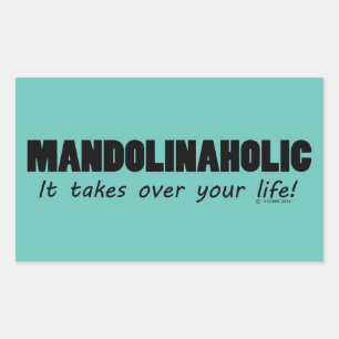 Sticker rectangulaire à vie mandolinaholique