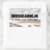 Sticker rectangulaire à vie musicale (Sac)