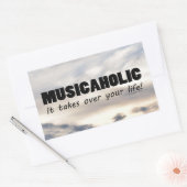 Sticker rectangulaire à vie musicale (Enveloppe)