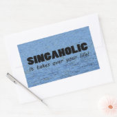 Sticker rectangulaire à vie singaholique (Enveloppe)