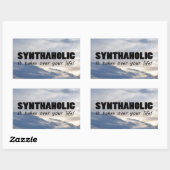 Sticker rectangulaire à vie synthaholique (Feuille)