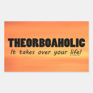 Sticker rectangulaire à vie théorboaholique