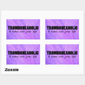 Sticker rectangulaire à vie Trombonéaholic (Feuille)
