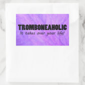 Sticker rectangulaire à vie Trombonéaholic (Sac)