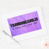 Sticker rectangulaire à vie Trombonéaholic (Enveloppe)
