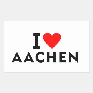 Sticker Rectangulaire Aachen Germany love city heart like travel