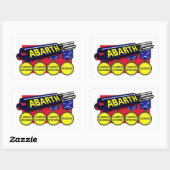 Sticker Rectangulaire Abarth Sticket d'échappement (Feuille)