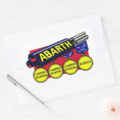 Sticker Rectangulaire Abarth Sticket d'échappement (Enveloppe)