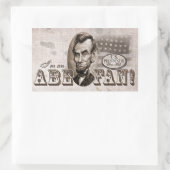 Sticker Rectangulaire Abe Lincoln Fan (Sac)