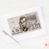 Sticker Rectangulaire Abe Lincoln Fan (Enveloppe)