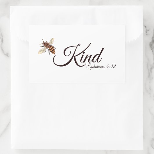 Sticker Rectangulaire Abeille (Sac)