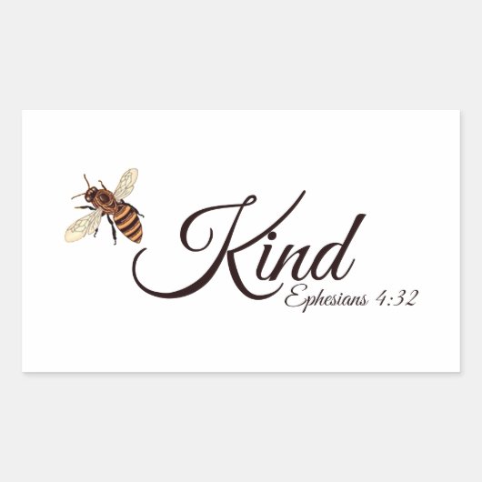 Sticker Rectangulaire Abeille (Devant)