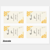 Sticker Rectangulaire Abeille de miel (Feuille)