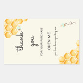 Sticker Rectangulaire Abeille de miel (Devant)