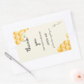 Sticker Rectangulaire Abeille de miel (Enveloppe)