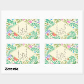 Sticker Rectangulaire Abeille de miel, coccinelle, papillon, libellule & (Feuille)