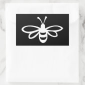 Sticker Rectangulaire Abeille (monochrome) (Sac)