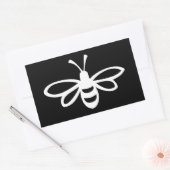 Sticker Rectangulaire Abeille (monochrome) (Enveloppe)