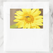 Sticker Rectangulaire Abeille sur tournesol (Sac)