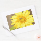 Sticker Rectangulaire Abeille sur tournesol (Enveloppe)