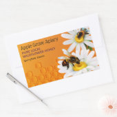 Sticker Rectangulaire Abeilles de miel et Fleurs de marguerite Jar de mi (Enveloppe)